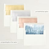 "Mountain Retreat" - Wedding Invitations in Evening Sky by Design Lotus - Envelope Liner Options