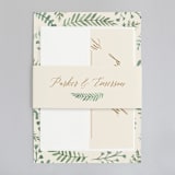 "Painted Ferns" - Wedding Invitations in Cream by Amy Kross - Assembled
