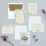 "Painted Ferns" - Wedding Invitations in Cream by Amy Kross - Invitation Suite