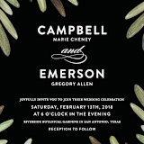 "Parting Branches" - Wedding Invitations in Midnight by Haley Warner - Close-Up