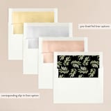 "Parting Branches" - Wedding Invitations in Midnight by Haley Warner - Envelope Liner Options