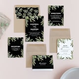 "Parting Branches" - Wedding Invitations in Midnight by Haley Warner - Invitation Suite