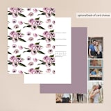 "Peony" - Wedding Invitations in Ice Mist by Cass Loh - Back of Card