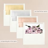 "Peony" - Wedding Invitations in Ice Mist by Cass Loh - Envelope Liner Options