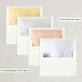 "Petale" - Wedding Invitations in Blush by Kelly Ventura - Envelope Liner Options