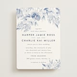 "Poetic Watercolor Flowers" - Wedding Invitations in Periwinkle by Qing Ji - Front
