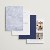 "Poetic Watercolor Flowers" - Wedding Invitations in Periwinkle by Qing Ji - Back of Card