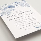 "Poetic Watercolor Flowers" - Wedding Invitations in Periwinkle by Qing Ji - Close-Up