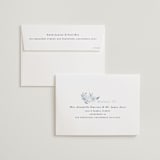 "Poetic Watercolor Flowers" - Wedding Invitations in Periwinkle by Qing Ji - FREE Recipient Addressing
