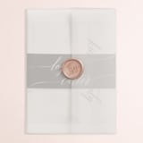 "Someone Like You" - Wedding Invitations in Tuxedo by Design Lotus - Vellum Wrap with Wax Seal