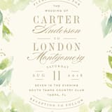 "Southern Garden" - Wedding Invitations in Moss by Lori Wemple - Close-Up
