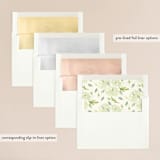 "Southern Garden" - Wedding Invitations in Moss by Lori Wemple - Envelope Liner Options