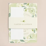 "Southern Garden" - Wedding Invitations in Moss by Lori Wemple - Assembled