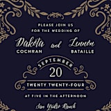 "Wedding Enchantment" - Wedding Invitations in Midnight by Chris Griffith - Close-Up