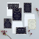 "Wedding Enchantment" - Wedding Invitations in Midnight by Chris Griffith - Invitation Suite