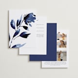"A Wedding Watercolor" - Wedding Invitations in Cornflower by Chris Griffith - Back of Card Options