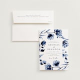 "A Wedding Watercolor" - Wedding Invitations in Cornflower by Chris Griffith - Invitation with Envelope
