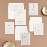 "Surround" - Wedding Invitations in Ivory by Brianne Larsen - Invitation Suite
