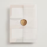 "Surface" - Wedding Invitations in West by Pixel and Hank - Vellum Wrap with Wax Seal