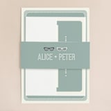 "Shades" - Wedding Invitations in Celadon by Olive and Violet - Assembled