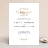 "Ornate Monogram" - Wedding Invitations in Faux Gold by Kristen Smith - Front