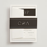 "Arcadia" - Wedding Invitations in Noir by Olivia Raufman - Assembled with Belly Band