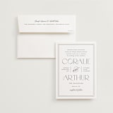 "Arcadia" - Wedding Invitations in Noir by Olivia Raufman - Invitation with Envelope