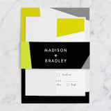 "Metropolitan Romance" - Wedding Invitations in Daffodil by Makewells - Assembled