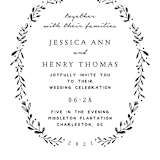 "Charleston" - Wedding Invitations in Tuxedo by Susan Brown - Close-Up