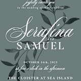 "Serafina" - Wedding Invitations in Sage by Melanie Kosuge - Close-Up