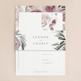 "romantic bouquet" - Wedding Invitations in Plum by Phrosné Barwood - Assembled