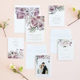 "romantic bouquet" - Wedding Invitations in Plum by Phrosné Barwood - Invitation Suite