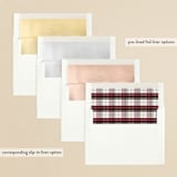 "Holiday Tartan" - Wedding Invitations in Cranberry by Erin Deegan - Envelope Liner Options