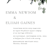 "On and On" - Wedding Invitations in Botanical Bouquet by Design Lotus - Close-Up