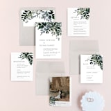 "On and On" - Wedding Invitations in Botanical Bouquet by Design Lotus - Invitation Suite