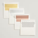 "Tandem" - Wedding Invitations in Buttercream by Jessica Williams - Envelope Liner Options