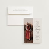 "Tandem" - Wedding Invitations in Buttercream by Jessica Williams - Invitation with Envelope