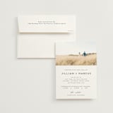 "Picturesque" - Wedding Invitations in Linen by Christie Garcia - Invitation with Envelope