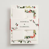 "Peonies Forever" - Wedding Invitations in Coral by Susan Moyal - Assembled