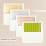 "float + celebrate" - Wedding Invitations in Celery by Float Paperie - Envelope Liner Options