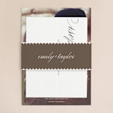 "Sweet scallop" - Wedding Invitations in Taupe by Annie Clark - Assembled