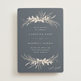 "Winter White Botanicals" - Wedding Invitations in Slate by Erin Deegan - Front