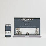 "Winter White Botanicals" - Wedding Invitations in Slate by Erin Deegan - FREE Wedding Website