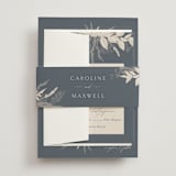 "Winter White Botanicals" - Wedding Invitations in Slate by Erin Deegan - Assembled