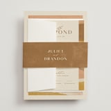 "Rustic Union" - Wedding Invitations in Sunset by Michelle Taylor - Assembled with Belly Band
