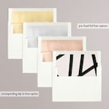 "Inky" - Wedding Invitations in Onyx by Inkblot Design - Envelope Liner Options