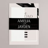 "Inky" - Wedding Invitations in Onyx by Inkblot Design - Assembled