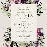 "Floral Love" - Wedding Invitations in Lilac by Lori Wemple - Close-Up