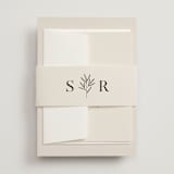 "Italia" - Wedding Invitations in Taupe by Kelly Schmidt - Assembled with Belly Band