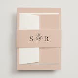 "Italia" - Wedding Invitations in Blush by Kelly Schmidt - Assembled with Belly Band